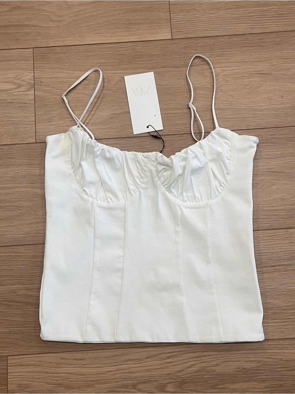 Zara White Corset Bustier Top NWT Y2K Coquette Women S